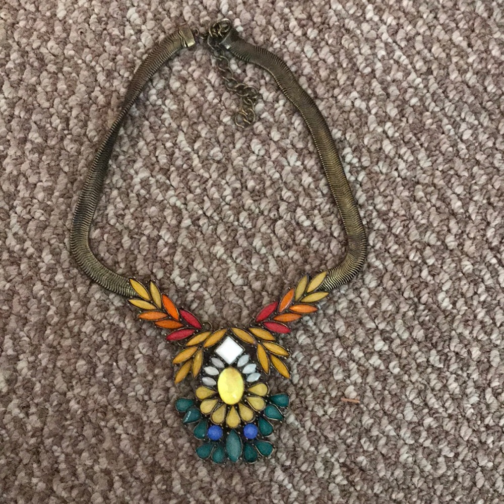 Multicolored statement necklace